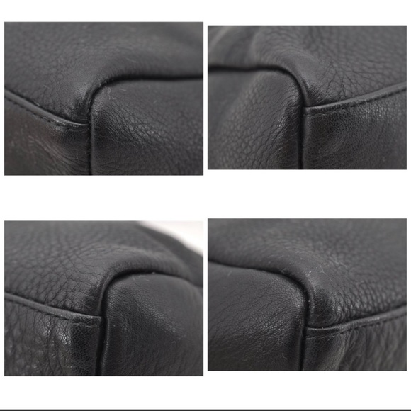 Auth Gianni Versace black leather crossbody/shoulder - Picture 8 of 10